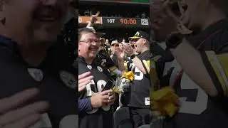 Showing love to the Steelers fans at Croke Park