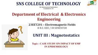 2. CASE STUDY ON THE IMPACT OF EMF IN EPIDEMIOLOGY | ELECTROMAGNETIC FIELDS | SNS INSTITUTIONS