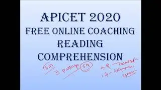 APICET  READING COMPREHENSION
