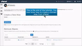 Create Alias Domain in cPanel