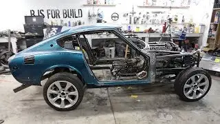 The 240Z Is A Roller! First TIme On Its Own 4 Tires!!!