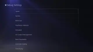 PS5 12.00 Debug Settings (Testkit)