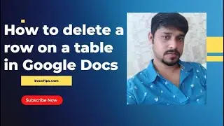 How to delete a row on a table in Google Docs