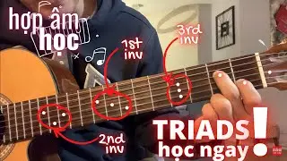Học Guitar Căn Bản | Học Ngay Hợp Âm 3 Nốt (Triads) Trên Hết Cần Đàn