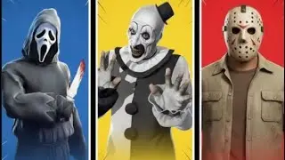 Playing as ALL 3 ICONIC SLASHERS in Fortnite (Jason Voorhees, Ghostface, Art the Clown Gameplay!