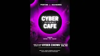 Cyber Internet Cafe Video Editing Canva