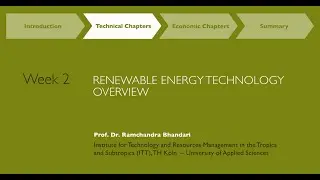 MOOC Week2 Renewable Energy Resources & Technologies