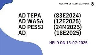 100 MCQs Solved | AD TEPA & AD PESSI Exam 13 July 202