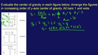 FE Mechanical Exam Practice Problem #29: "Evaluate the center of gravity in each figure below..."