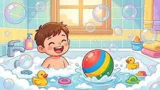 Bubbles in the Bath Poem | Kindergarten Rhymes | Doodle Dreamix 🌙✨