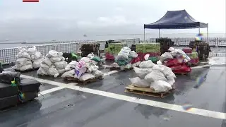 Coast Guard displays 20,000 lbs of seized cocaine
