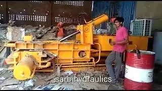 hydraulic triple action paper baling machine
