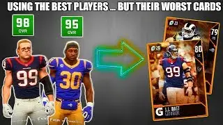 USING THE BEST PLAYERS...BUT THEIR WORST CARDS! Madden 19 Ultimate Team Squad Builder