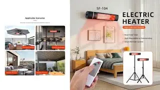 Wall-or stand-mount Smart Remote Heater&mdash;instant infrared heat for patio, caf&eacute;, BBQ hut or any room.