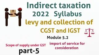 import of service for consideration /#gst2022 syllabus/#indirecttax /#gstindia /gst telugu language