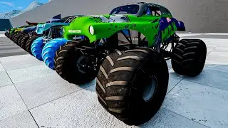 Monster Truck Jam Crashes and Incredible Chaos! Extreme Monster Truck Mods, Non-Stop Destruction