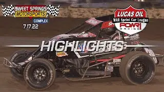 7.17.22 Lucas Oil POWRI WAR Sprint Car League Highlights from SSMC