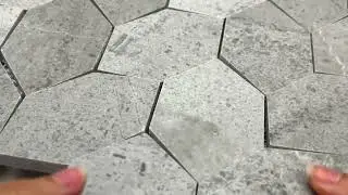 Light Grey Long Hex Natural Stone Honed Mosaic Tile