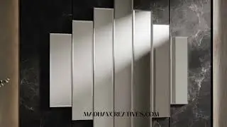 Aesthetic Mirror with Subtle Line Art | Minimal Art Meets Modern Decor