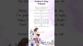 Father&rsquo;s Day Poem in English | Poem for kids in English | #shorts #shortsfeed #writtentreasures