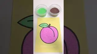 Sand Painting Peach🍑 #sandart #sandasmr #sandpainting #relaxing #satisfying #asmr #colors #cute