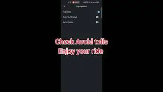 Avoid tolls using Google maps