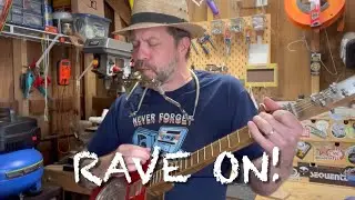 Rave On (on cigar box guitar & kazoo) | Buddy Holly cover
