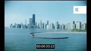 1970s, 1980s Chicago Skyline, HD from 35mm