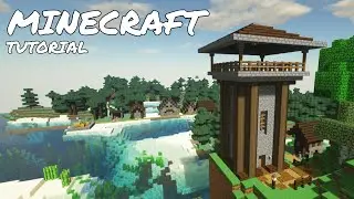 Minecraft: Easiest DEFENSE TOWER build TUTORIAL [Keep SAFE from RAIDS]