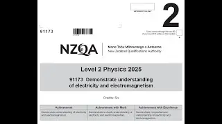 Exam Walkthrough NCEA Level 2 Physics 2025 &ndash; Electricity & Magnetism (AS 91170)