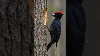 🐦💥 Powerful Woodpecker Pecking Tree | Nature Sounds 🌲🎶 #asmr #birds #woodpecker #trending #tree