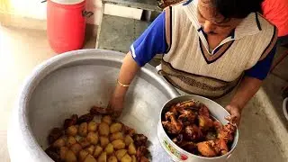 Indian Chicken Biryani Making In Restaurant