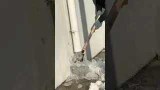 clearing a stubborn frozen floor drain pipe