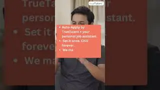 TrueTalent&rsquo;s Auto-Apply,set your preferences & let AI apply for the best jobs. #AIJobs #JobMatching