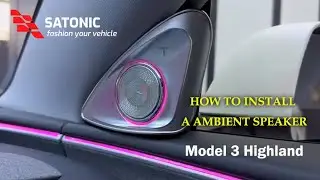 Tesla's Next Level Audio Upgrade I SATONIC 4D Rotating Ambient LED Speaker