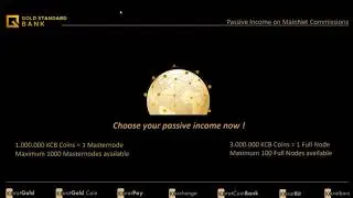 Gold Standard Bank Master Nodes Full Details