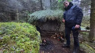 solo wild camp no tent, sleeping bag or tarp -7 degrees