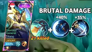 ZILONG BRUTAL DAMAGE 21 KIIL IS FINALLY BACK'BY (ARGUZPLAYZ) 😈🔥