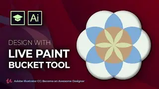 How to Design in Illustrator | Using Live Paint Bucket Tool to Make Simple Project