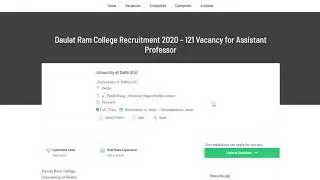 IGNOU | Daulat Ram College | Recruitment 2020 | Assistant Professor | Registrar | Security Officer