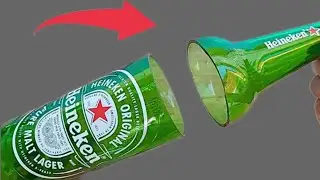 I never thought that cutting a glass bottle with a thread would be so easy | amazing!