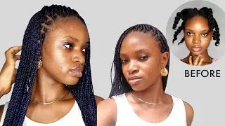 HOW TO: DIY MICRO BOX BRAIDS USING CUSTOM HAIR BLEND | COLOUR BLUE BLACK AND PURPLE HAIR MIX