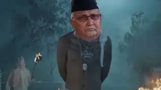 AI Version | Kp Oli Raping Galli ra Sadak 🎵 #edit #everyone #trending #kpoli 😅😅