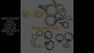 10Pcs Eye Bolt nuts M3~M24 Length 9mm-80mm 304 Stainless Steel Lifting Eye Screw Ring Hooking Loop H