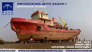 DRYDOCKING A TUG IN BHAVNAGAR #drydocking #tugboats #bhavnagar  #alang #gujarat