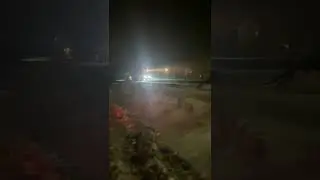 Sperry 131 Train Rail NDT Testing Vehicle stopping at a Railroad crossing