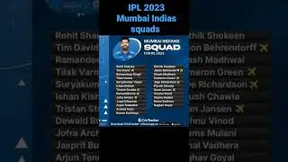 IPL 2023 Mumbai Indias squads.#ipl23.#cricket .#shorts