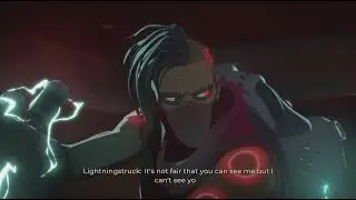 Dispatch - Robert persuades and assists Invisigal in defeating Lightningstruck