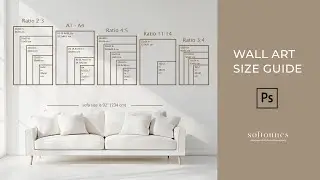 Tutorial 7 | How To Edit Our Wall Art Size Guide in Photoshop | Softounes