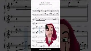 Bella Ciao Sad and Slow Piano Version &ndash; Misc Traditional (Tutorial Piano, Sheets Score)